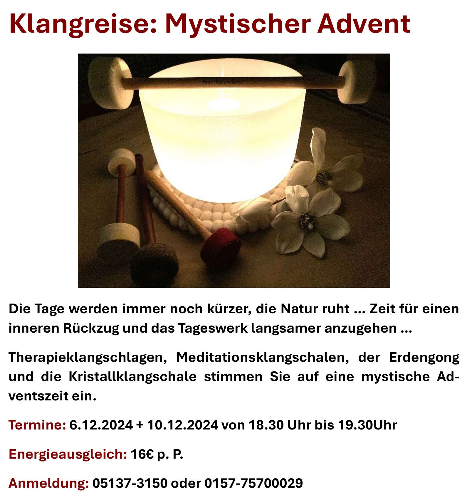 Klangreise: Mystischer Advent